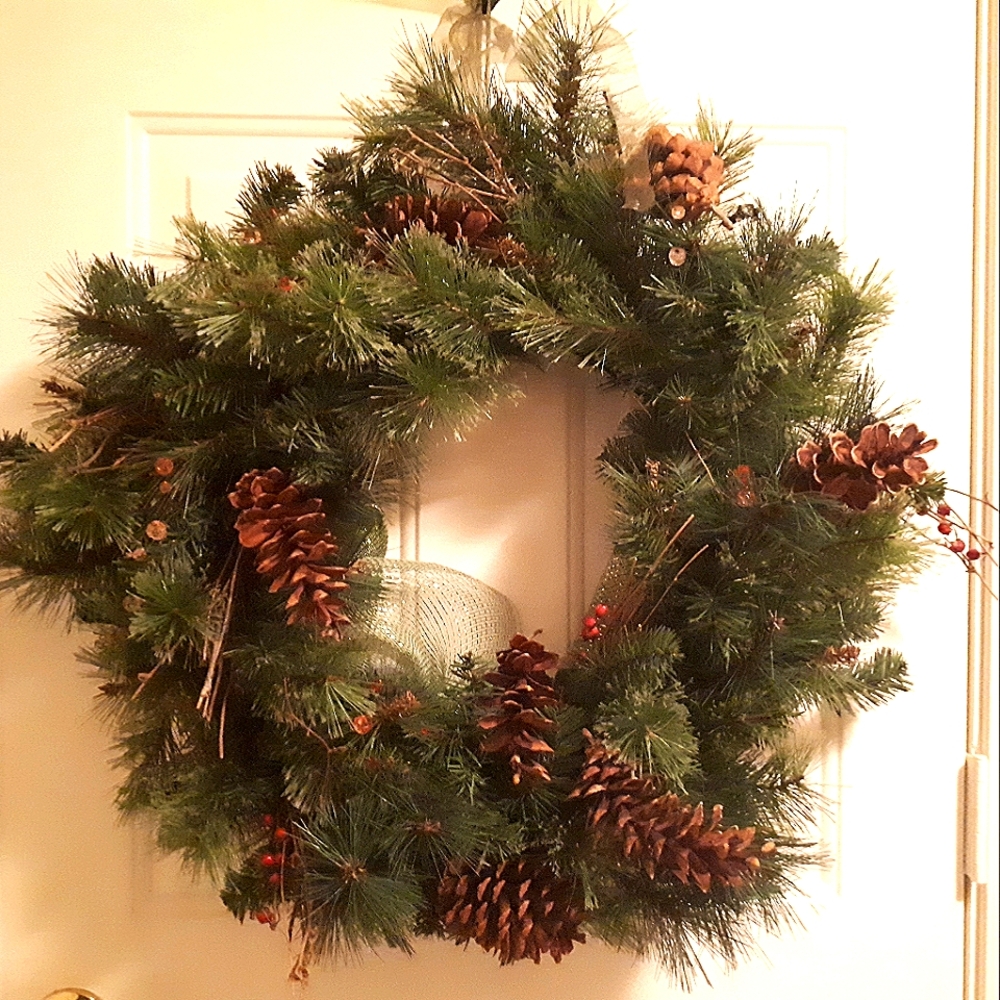 Winter door wreath